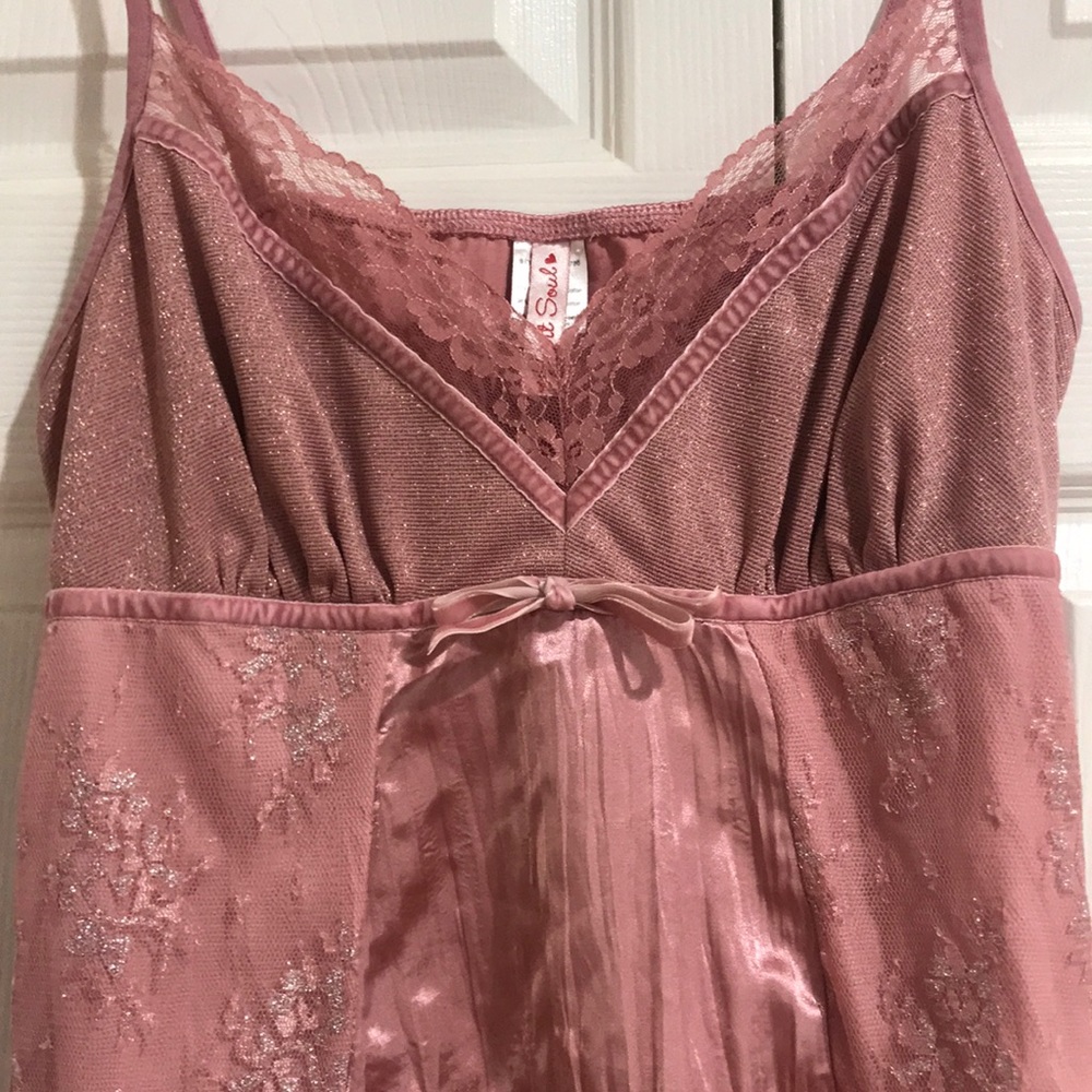 Y2K lace fairy top velvet trim